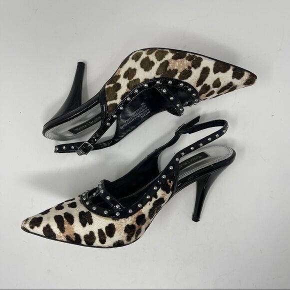 WHBM | Jacquie Calf Hair Leather Sling Back Pumps Women's Size 6 - Picture 5 of 8